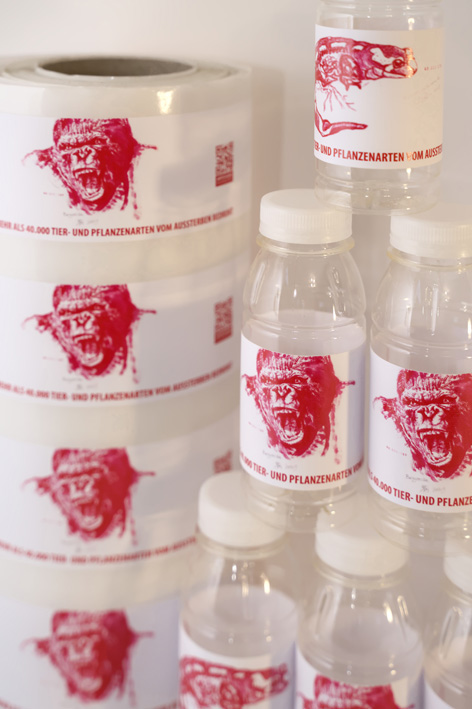 Biokunstoffflaschen mit unterschiedlichen Moltiven